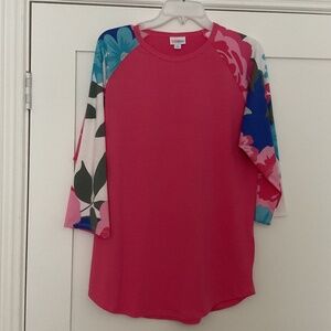 LulaRoe Hot Pink Size L Teeshirt